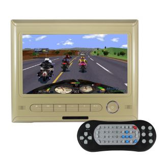 New HD 9''TFT LCD Built in Car Headrest Monitor Video DVD SD USB Player Beige
