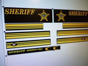Ohio Sheriff Patrol Car Decals Generic 1 24 Custom Free US SHIP