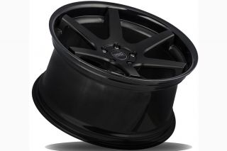 20" Honda Accord Coupe Concept One CS6 6 0 Concave Black Staggered Wheels Rims