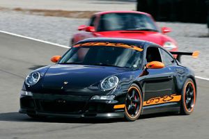 Set of 4 Black and Orange Porsche Wheels 18x8 18x12 GT2 Turbo or 997 GT3 MS1