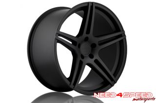 20" Nissan 350Z Incurve IC S5 Matte Black Staggered Rims Wheels
