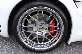 4 Perfect Chrome HRE 3 Piece Modular Forged 19 inch Wheels Porsche 911 Turbo C4S