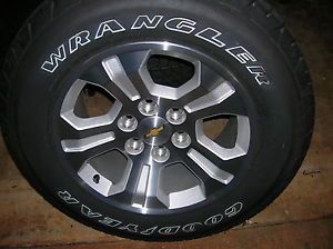 4 2014 Factory Chevy Silverado 1500 18"Wheels with Goodyear Wrangler SRA Tires