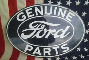 Original 1950's Genuine Ford Parts Porcelain Advertising Sign Dealer Car Rat Rod