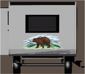 Brown Bear in Woods Car Truck Hood Decal camper RV motorhome Mural Graphic