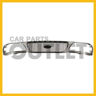 2000 2003 Ford F150 F 150 Chrome Silver Grille Grill XL Lariat 2WD New Honeycomb