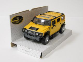 2003 Hummer H2 Diecast Model Car SUV Yellow Maisto 1 27 Scale Special Ed