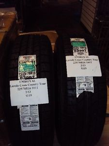 2 Uniroyal Laredo Cross Country Tour 225 70 16 101T New Tires Pair