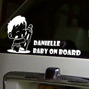 Personalized Baby on Board Car Window Stickers Signs Decals Wall Quote Stickers