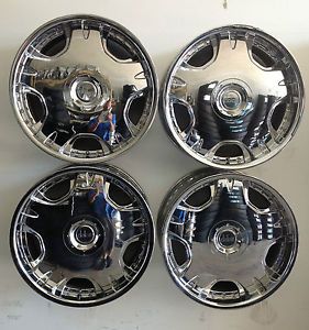 22" Set 4 Dolce DC 12 Full Face Wheels 22x9 5 5x4 75 Chrome Chevy Classic Cars