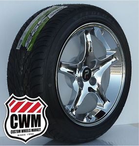 17x9" Cobra R Chrome Wheels Rims 4 Lug 18mm Offset Tires Fit Ford Mustang 79 93