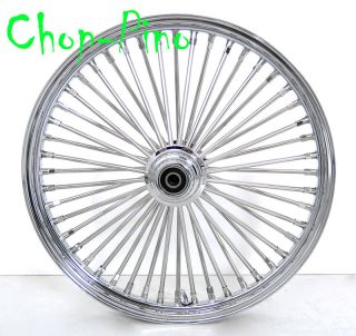 New 21" Custom 52 Spokes Chrome Front Wheel for Harley Motorcycles 3 4" and 1"
