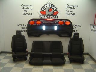 2013 Camaro ZL1 Coupe Front Rear Black Leather Suede Power Seats