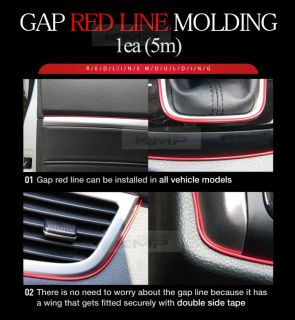 Volkswagen VW Gap Red Line Molding 1ea 5M Fit Golf Jetta Passat