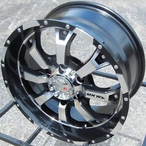 17" Black MKW MK46 Wheels Rims Chevy Silverado Tahoe Suburban GMC Sierra Tacoma