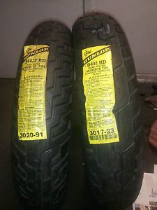 Harley Davidson Dunlop D402 Tires MT90B16 MU85B16 Black Wall Tire Set