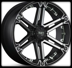 16" x 8" Tuff T01 Black Rims w Nitto Lt 315 75 16 Mud Grappler M T Wheels Tires