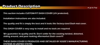 Dodge RAM 1500 2500 3500 Dash Mat Cover Dashcover