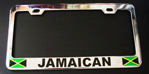 Jamaican Jamaica Heavy Duty Chrome License Plate Frame New Tag Holder