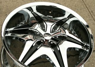 Akuza Big Papi 712 20" Chrome Rims Wheels Dodge Avenger 08 Up 20 x 8 5 5H 45