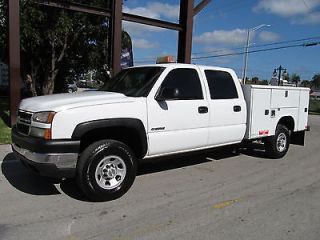 2007 Chevy 4x4 3500 Crew Cab Utility Service Bed Truck