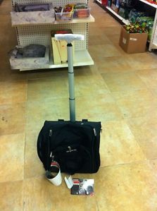 Ciao Under The Seat Travel Case Black Adjustable Handle and Wheels on Bottom