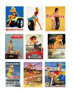 1 25 1 22 G Scale Model Car Auto Shop Garage Pin Up Posters Tires Parts