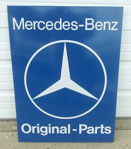 Vintage Mercedes Benz Original Parts Dealership Porcelain Enamel Sign