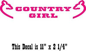 Country Girl Rear Window Decal Any Car Truck
