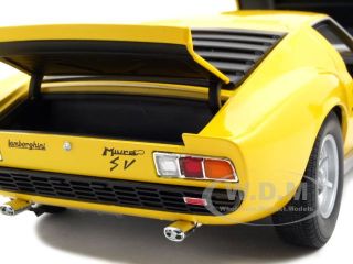 1971 Lamborghini Miura SV Yellow 1 18 Diecast Model Car
