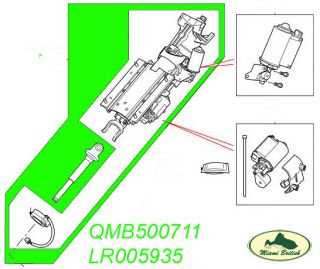 Land Rover Upper Steering Column Assy Range 03 05 M62 LR005935 QMB500711 Remanf