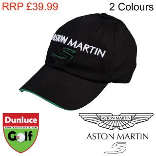 Official Aston Martin s Black Hat Baseball Cap Adult Mens Racing Golf Tennis