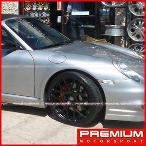 20" Imola Wheels Set for Porsche Cayenne Panamera s 4S Staggered Rims Black
