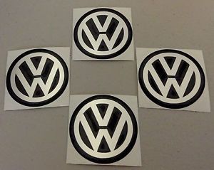 4 New VW Volkswagen Karmin Ghia GTI Wheel Center Cap Decals Stickers