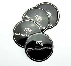 4X 60mm Wheel Center Hub Caps Emblem Badge Decal Sticker for Mazda Speed MS New