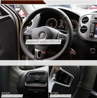 Ultra Thin Cowhide Sew on Leather Steering Wheel Cover for Mazda 3 2012 at MT
