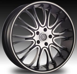 20" Velocity VW920 Black Wheel Tire Package Rims Mazda Mitsubishi Nissan Volvo