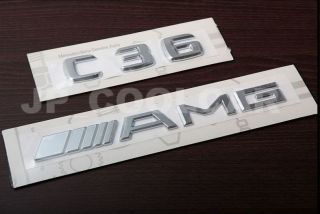 X2 Real AMG C36 Model Badges Emblems Mercedes Benz W202 C280 C230 Germany