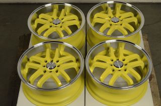 16" Yellow Effect Wheels Rims 4 Lugs Honda Civic Prelude Spectra Mazda Miata