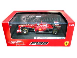 Hot Wheels BCK16 Ferrari F1 Formula 1 F2013 F138 1 43 Diecast Fernando Alonso