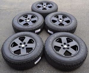 18" Jeep Wrangler Black Wheels Rims Tires 9076 X5