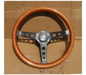 Vintage Alfa Romeo Mahogany Momo Indy Alpina Prototipo Steering Wheel 380mm 60'S