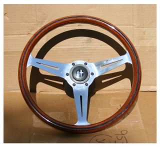 EXC Vintage Alfa Romeo GTV Giulia Sprint Mahogany Wood Nardi Steering Wheel 80'S