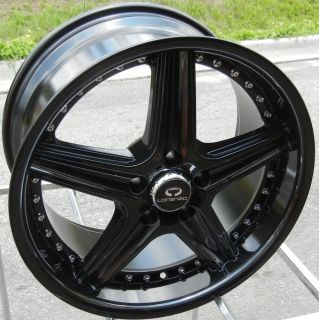 18" Lorenzo WL19 Gloss Black Wheels Rims BMW 1 3 Z3 Z4 x3 x5 Series cts Camaro