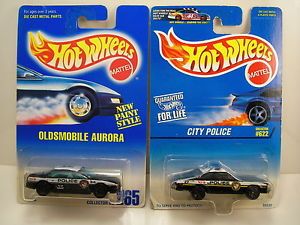 Hot Wheels Oldsmobile Aurora Police Car 265 City Police 622 by Mattel NIP