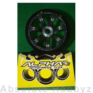 Alpha RC Pre Mounted Slick Tyres 1 8 Rally Game Ultra SFT Lcompound Black Wheels