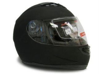 Matte Black Dual Visor Full Face Motorcycle Helmet w Sun Shield s M L XL XXL