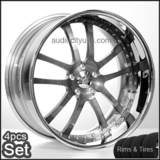 24 Forged 3pc AC 312 GM Wheels and Tires for Camaro Range Rover Mercedes Rims