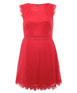 Lovedrobe Red Lace Skater Dress