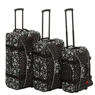 Athalon Black Bandana 3 piece Hybrid Luggage / Duffel Bag Set Athalon Three piece Sets